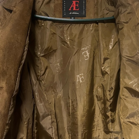 Emperor Armani Men’s Brown Faux Suede 2 Button Blazer/Jacket size M Pockets - Picture 9 of 14